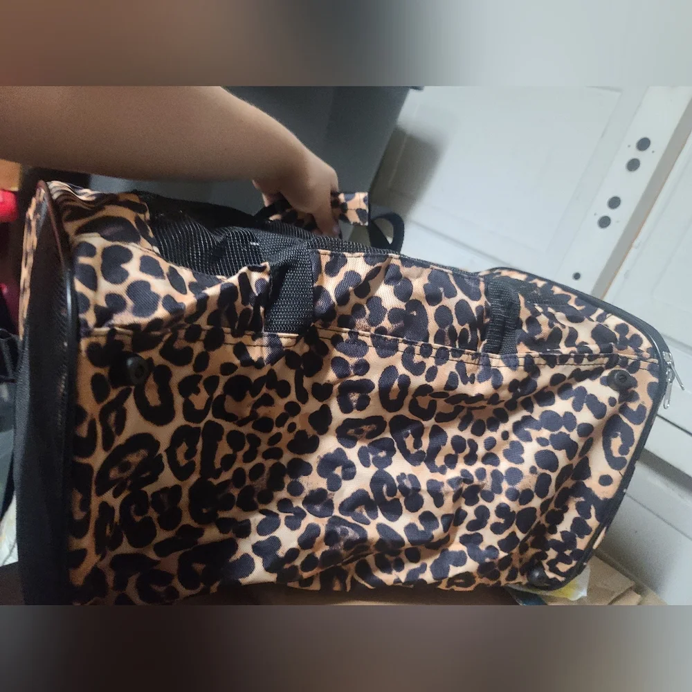 New Cheetah Print Dog Carrier (18x10.5x11)